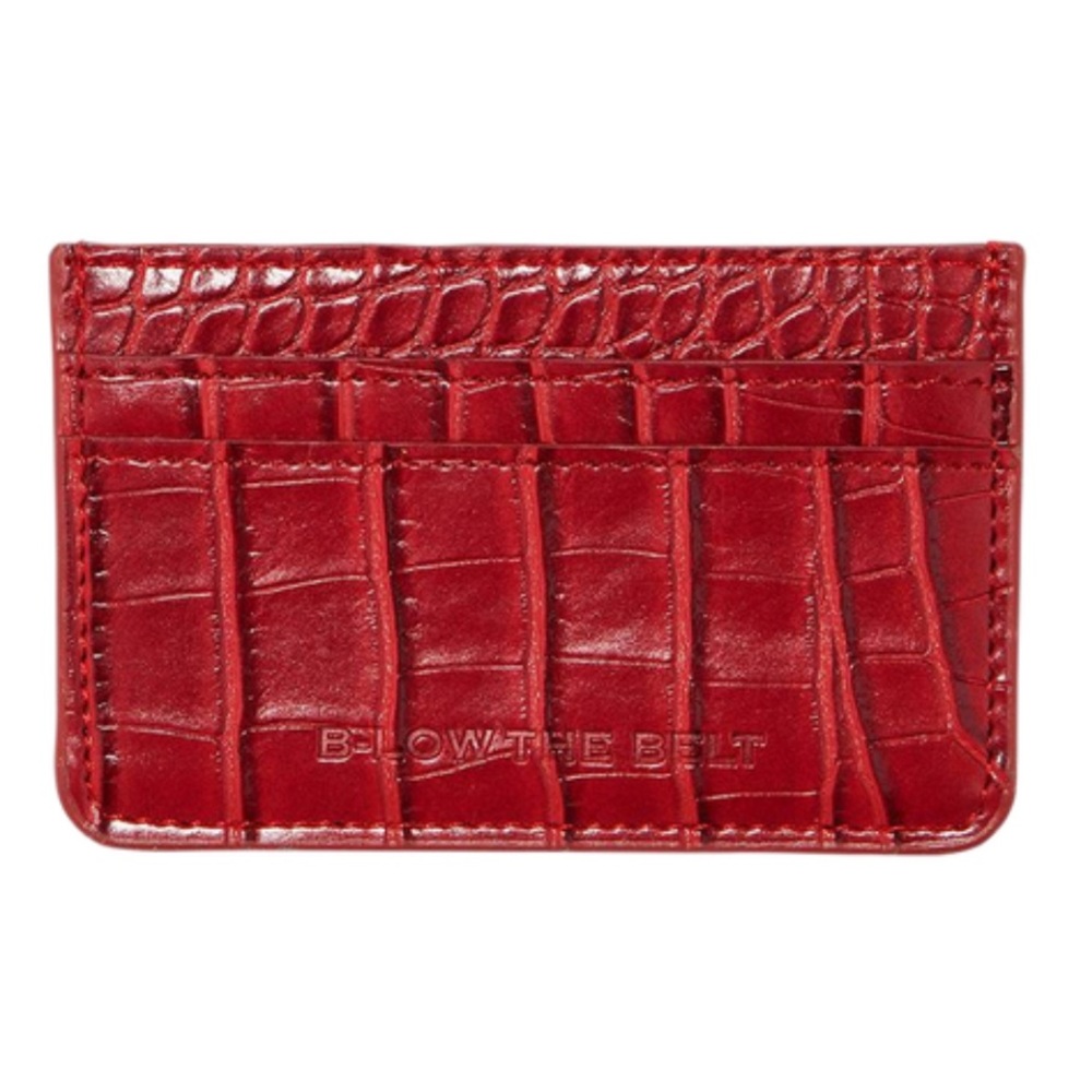 NWT 🆕 B-LOW THE BELT Red Croc Cardholder Card Case